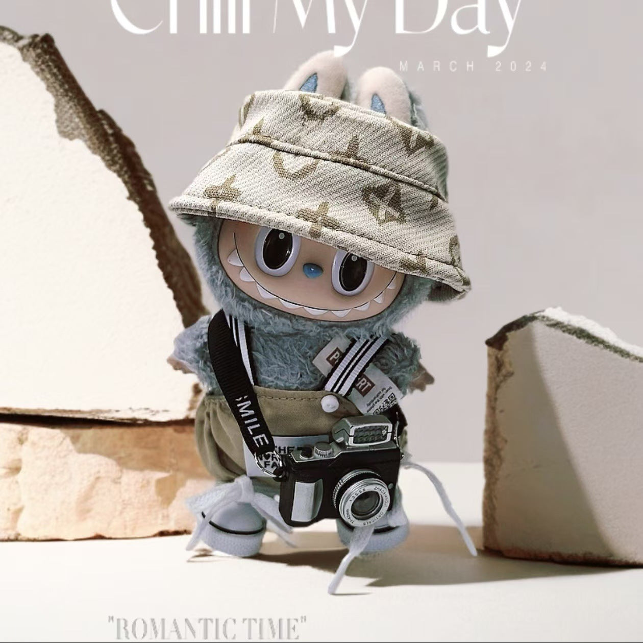 Labubu 17cm Doll Outfit - Summer Casual Suit with Hat & Shoes