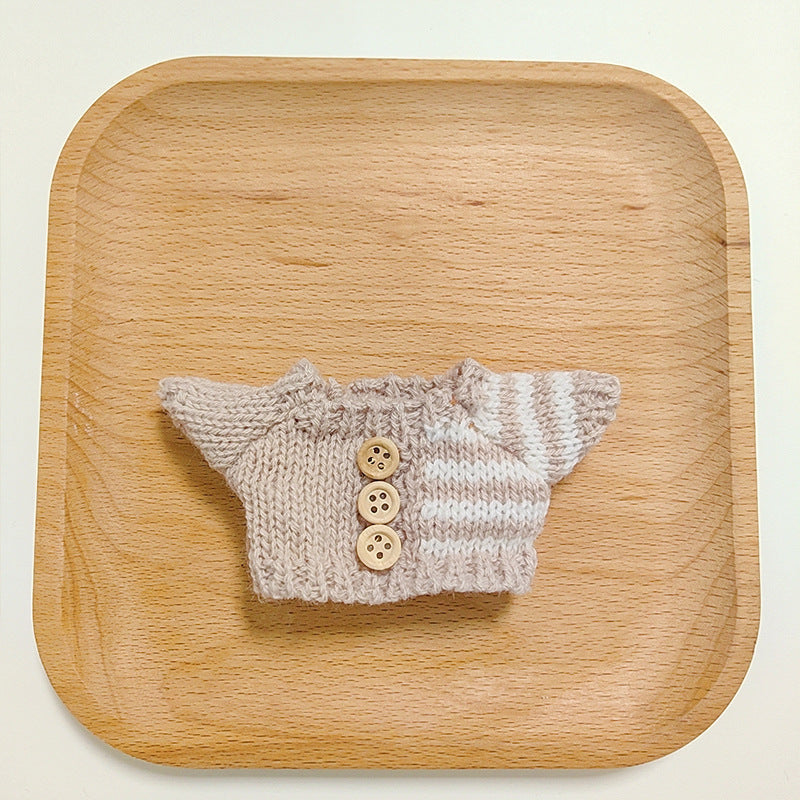17cm Rab cloth doll clothes labubu plush doll clothes doll sit generation 2 generation hat sweater