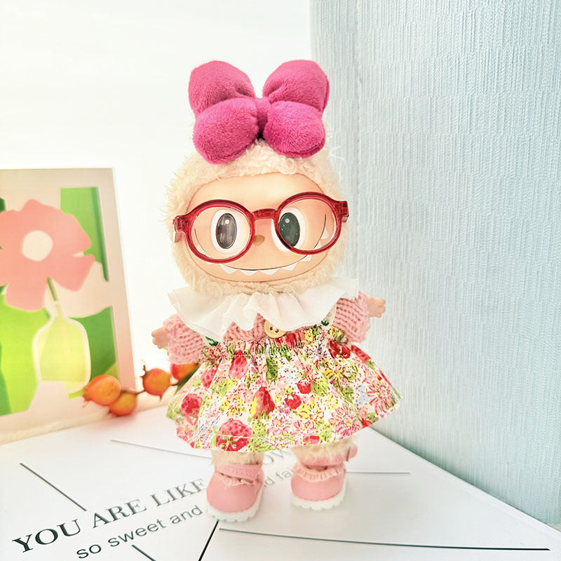 Only clothes for sale] first and second generation key chain Labubu clothes pendant cloth doll chocolate academy style
