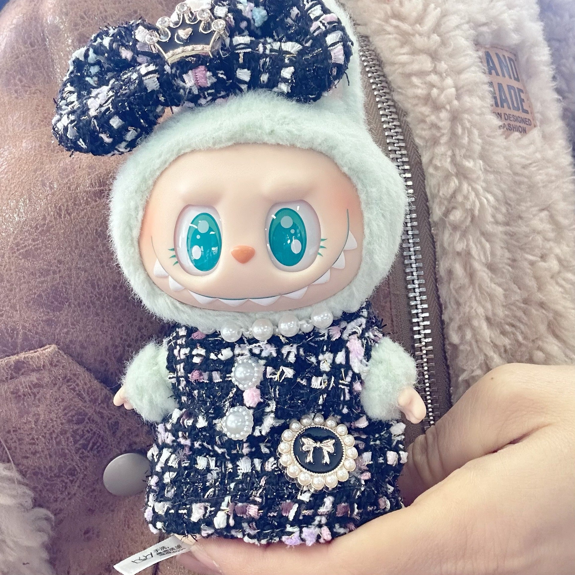 Clothes Only] One or Two Generation Blind Box Labubu Doll Clothes Pendant LABUBU Dress for Lady Fragrant Style Skirt Series