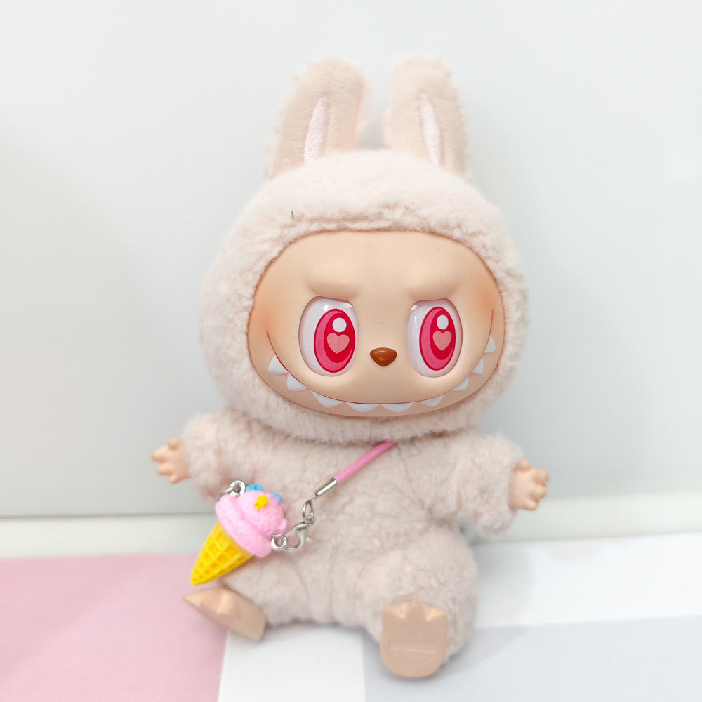 Labubu Doll Clothes Set - Sweater, Shawl & Hat for 1st-3rd Gen Pendants