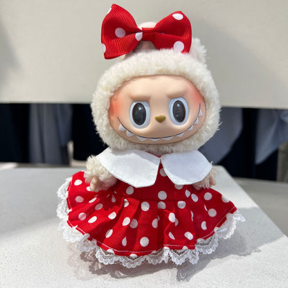 First and Second Generation Labubu Baby Clothes Pendant Labubu Clothes Baby Clothes Summer Skirt Jumpsuit Set Cute and Cute