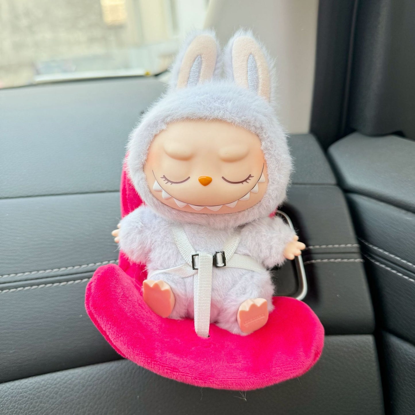 Cross-border Labubu Doll Safety Seat Belle Pendant Car Sofa Aromatherapy Ornaments Decoration Sitting Posture LABUBU