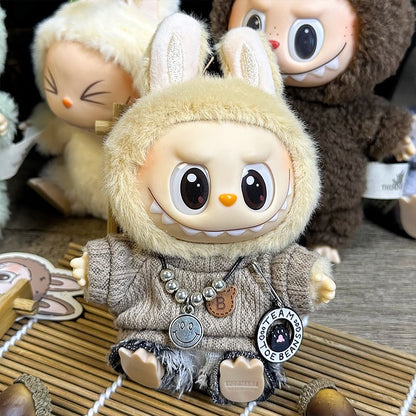 Only clothes] labubu doll clothes labubu second generation sit party doll clothes play velvet doll play clothes