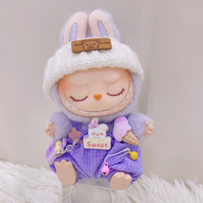 Labubu Doll Summer Ice Cream Overalls Outfit