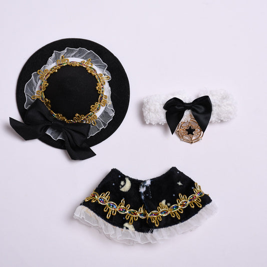 Only clothes] blind box 17cm cloth pendant clothes magic hat cloak for vinyl Labubu doll clothes