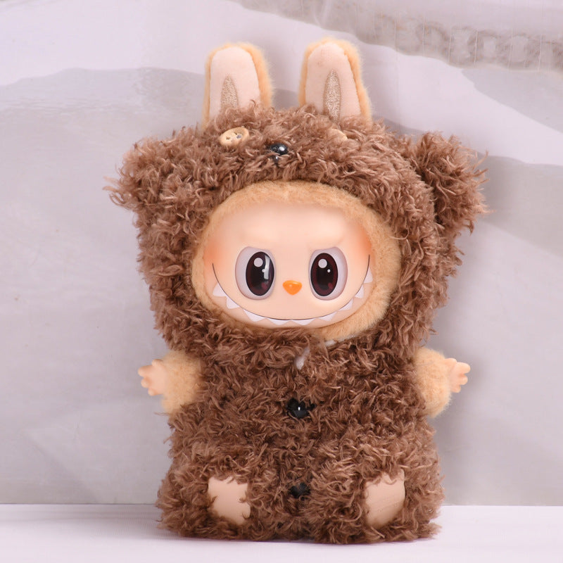 Clothes Only] Second Generation Blind Box Sitting Party Rab Cloth Pendant Clothes Cute Plush Animal Series jumpsuit