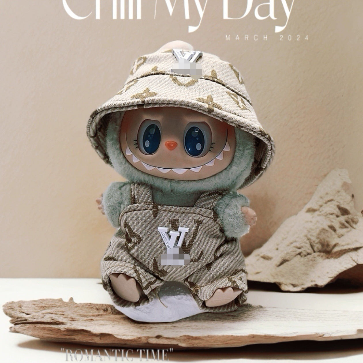 Labubu Doll Outfits - Overalls & Hats for 1st & 2nd Gen Labubu