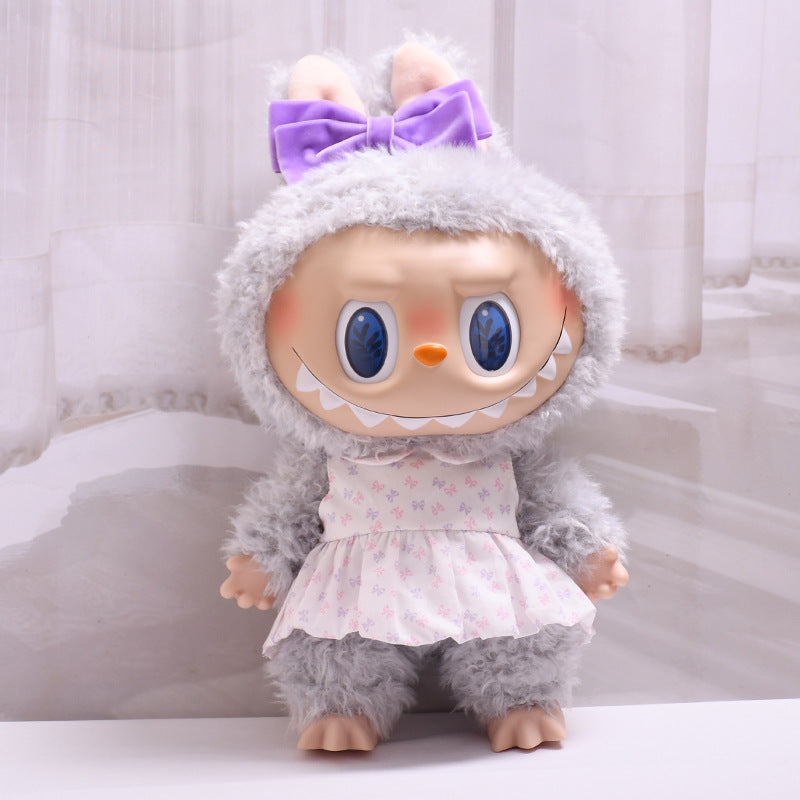 Only clothes] 38cm labubu for clothes bow love skirt suit change baby clothes