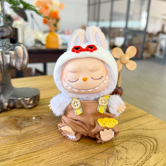 Only clothes] the first and second generation of cloth pendant clothes overalls hat star eye suit LABUBU change cute