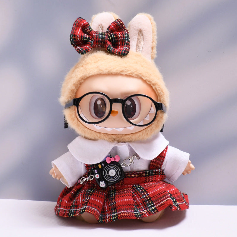 Only clothes] 17cm pendant pull cloth cloth for clothes spring and summer dress suit labubu baby dress cute