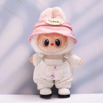 Only baby clothes] one or two generation pendant labubu clothes colorful pocket suspenders pants hat suit cloth baby clothes
