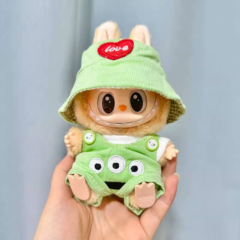 Clothes Only] First/Second Generation Pendant Labubu Clothes Rab Sit Party Doll Shark Elk suit