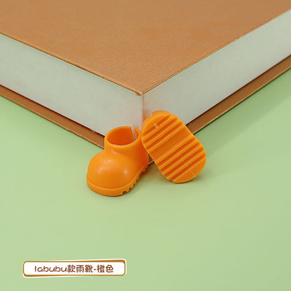 17cm Labubu Rain Boots Blind Box Pendant Doll Accessories Cute Macaron Baby Shoes Labubu Replaceable Shoes