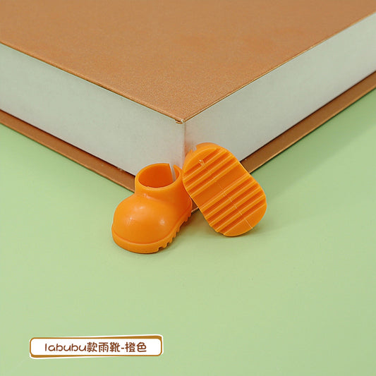 17cm Labubu Rain Boots Blind Box Pendant Doll Accessories Cute Macaron Baby Shoes Labubu Replaceable Shoes