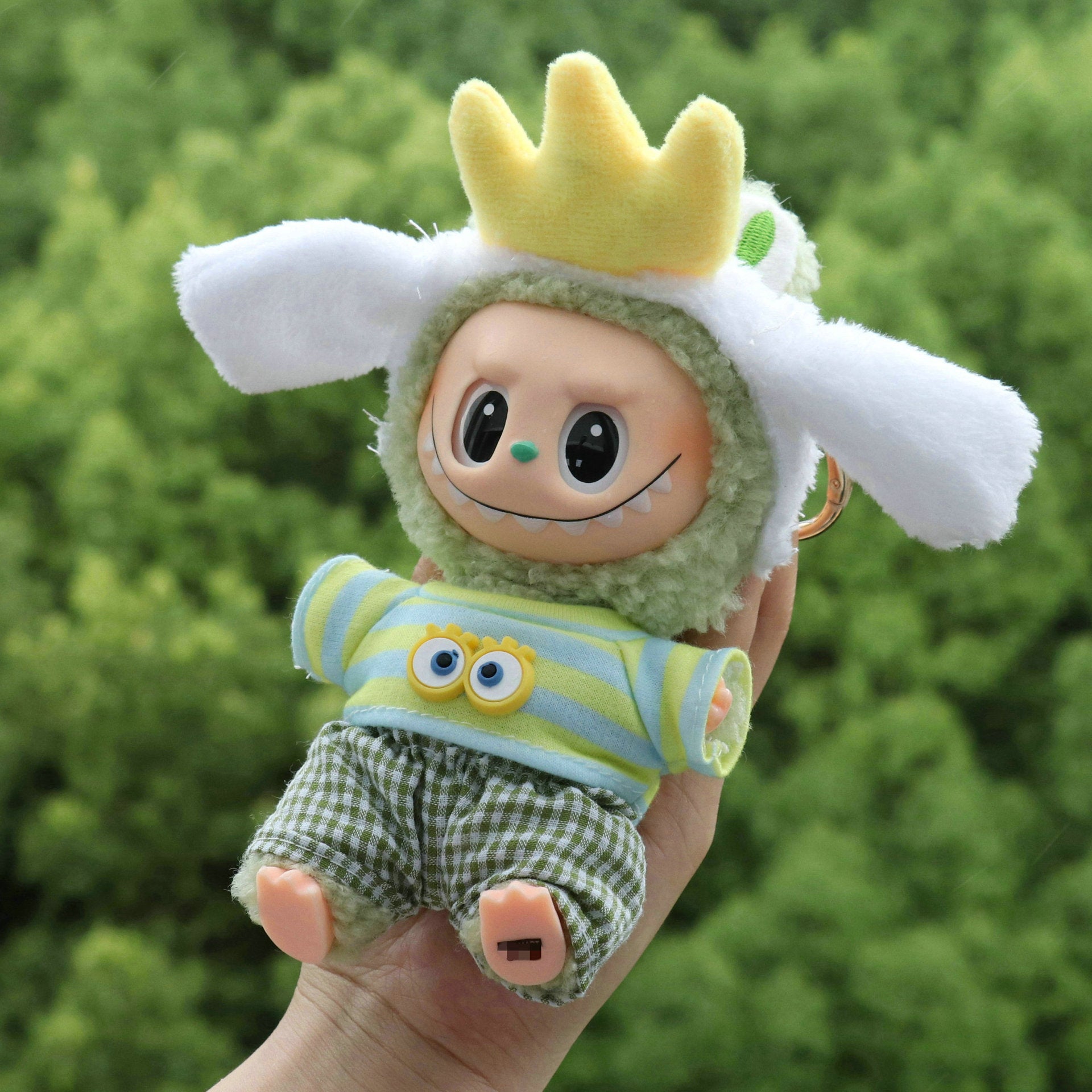 Labubu Plush Doll Outfit 17cm Cute Doll Dress-Up Casual Set Skirt Plush Clothes