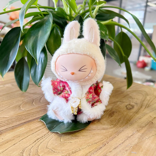 Only clothes] the first and second generation blind box labubu doll clothes LABUBU for the new year back to the village clothes village flower clothes