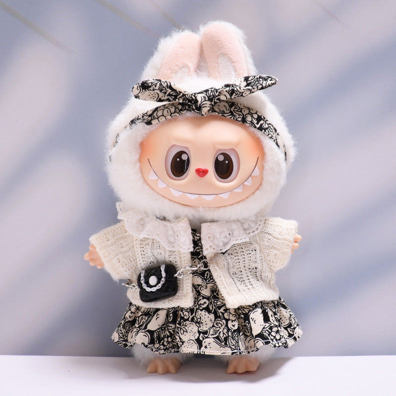 Only clothes] 17cm pendant pull cloth cloth for clothes spring and summer dress suit labubu baby dress cute