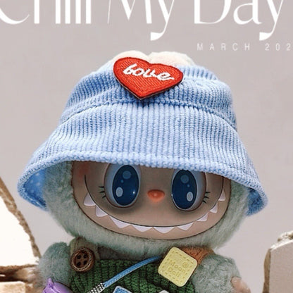 Labubu Doll Outfit - 17cm Cute Overalls & Hat Set