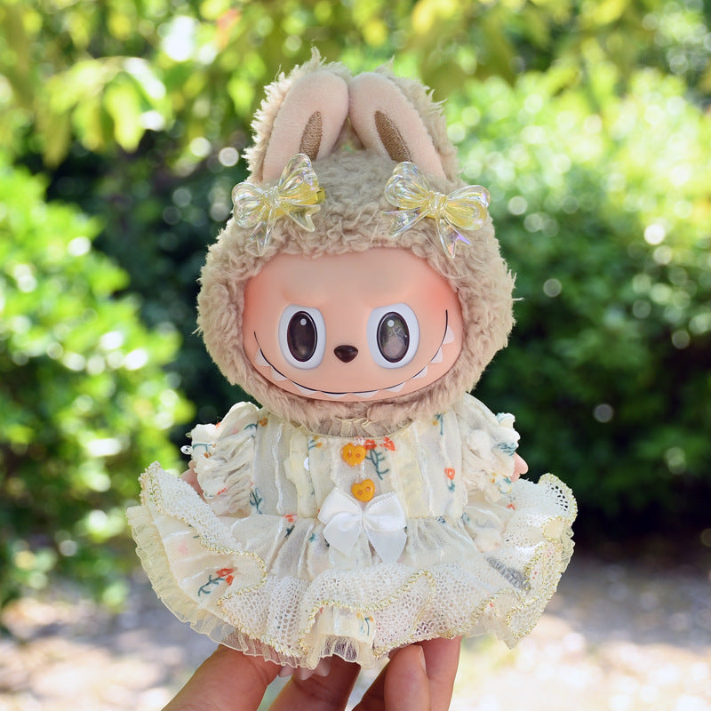 Only clothes] 17cm pendant pull cloth cloth for clothes spring and summer dress suit labubu baby dress cute
