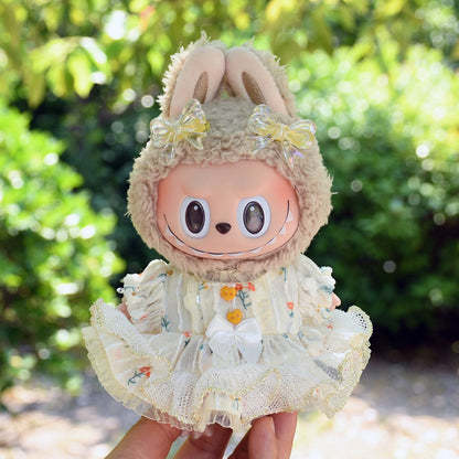 Only clothes] 17cm pendant pull cloth cloth for clothes spring and summer dress suit labubu baby dress cute