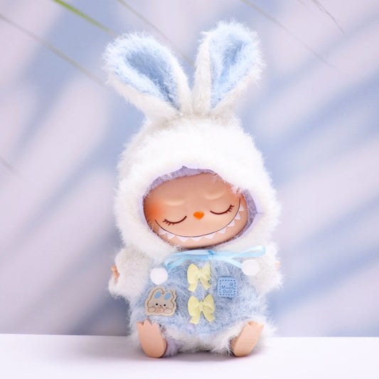 Only clothes] the first and second generation of labubu pendant clothes rabbit ear fur suit labubu plush doll clothes