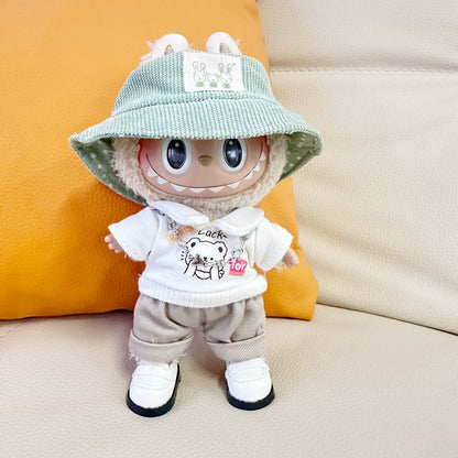 Only clothes] 17CM Rab cloth doll clothes blind box key chain LABUBU for lapel bear shirt suit