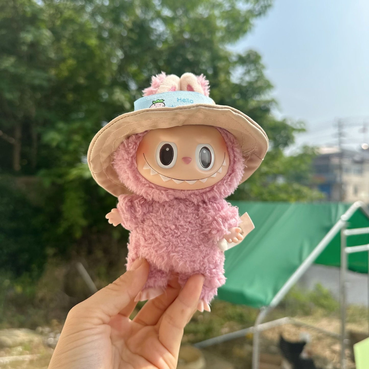 Only clothes] 17CM pendant blind box cloth cloth clothes LABUBU doll doll Denim coat hat skirt