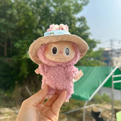 Only clothes] 17CM pendant blind box cloth cloth clothes LABUBU doll doll Denim coat hat skirt