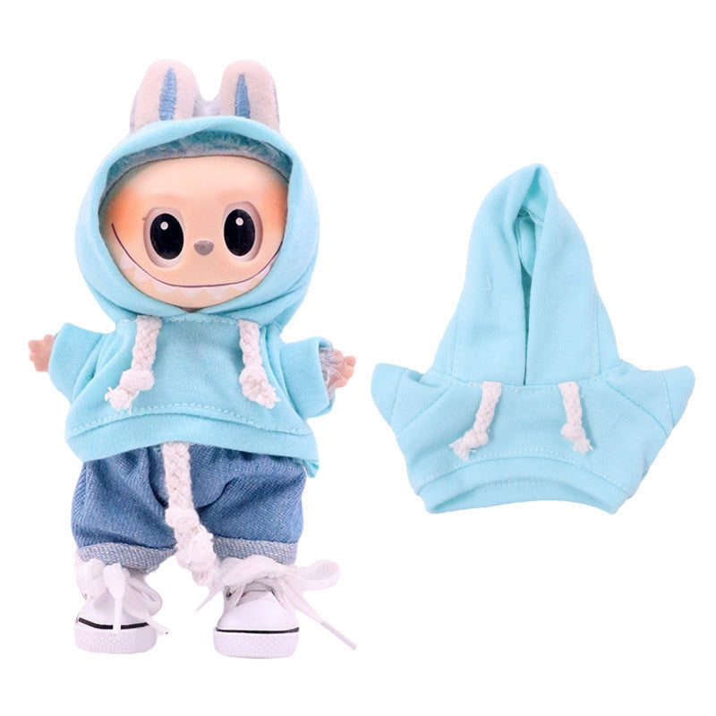 Labubu Doll Clothes Set for 17cm Vinyl Dolls - Macaron Style Outfit