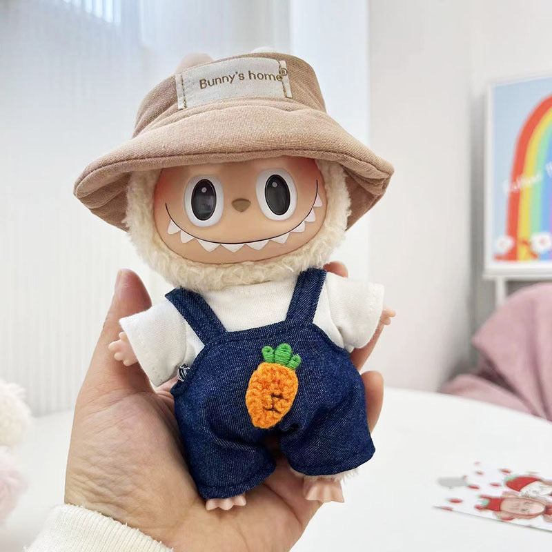 Only clothes] 15cm pendant blind box Macaron Labubu Labubu Time to chill doll clothes