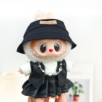 Labubu Doll Leather Outfit Set - Vest, Pants, Skirt & Accessories