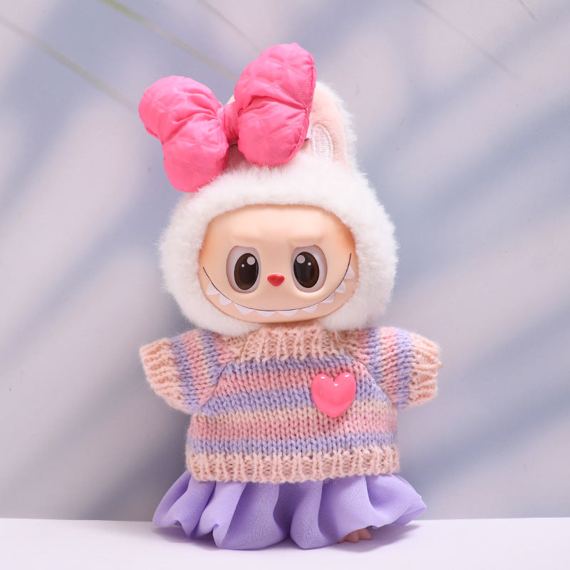 Only baby clothes] one, two and three generations of pendants labubu clothes sweater gauze skirt bow pull cloth baby clothes