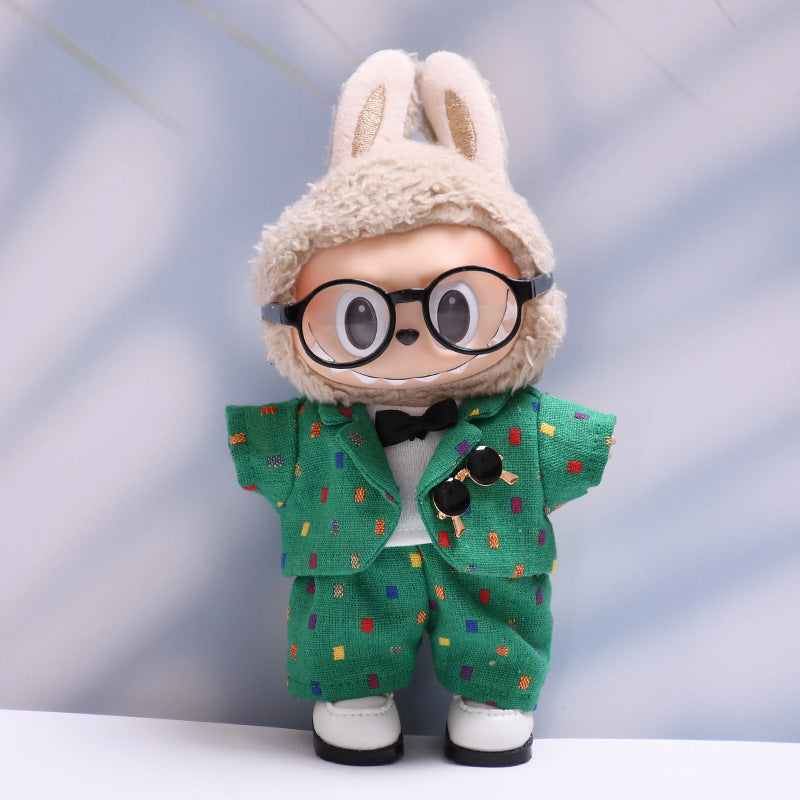 Only clothes] the first and second generation pendant labubu little suit suit suit sit labubu change baby clothes