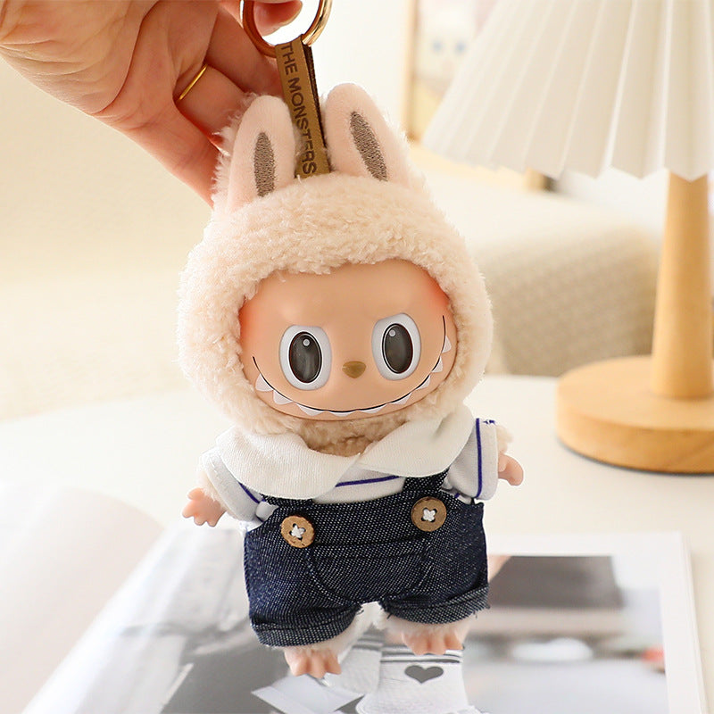 The first and second generation of cloth doll plush doll clothes pendant T-shirt suspenders clothing accessories blind box doll hat
