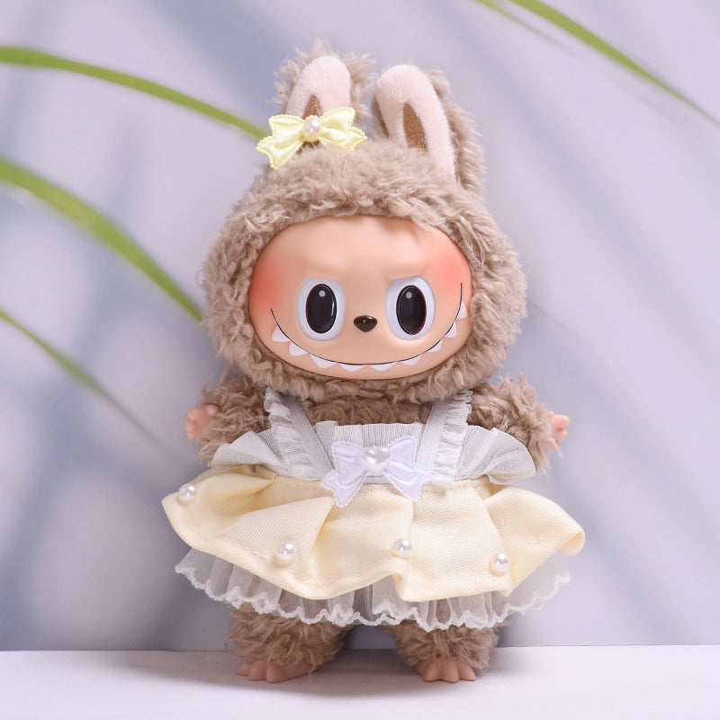 Only clothes] 17cm pendant pull cloth cloth for clothes spring and summer dress suit labubu baby dress cute