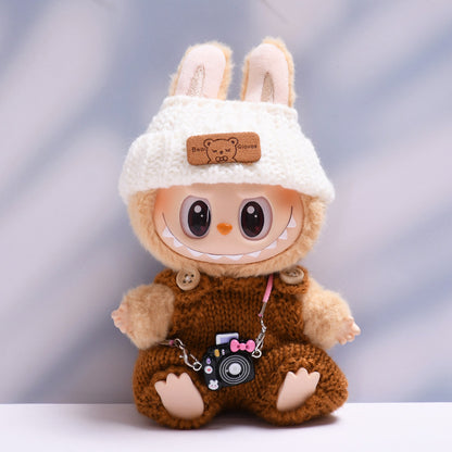 Only clothes] the first and second generation of cloth pendant wool belt pants hat suit Labubu change baby clothes