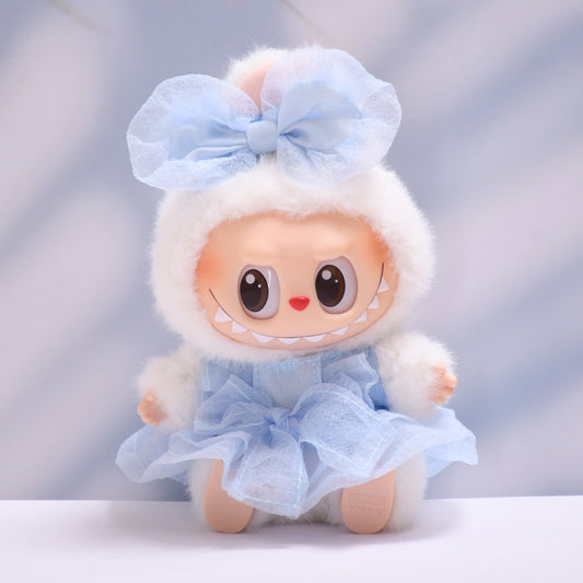 Only clothes] one or two generation blind box labubu clothes bow dress cloth cute baby clothes