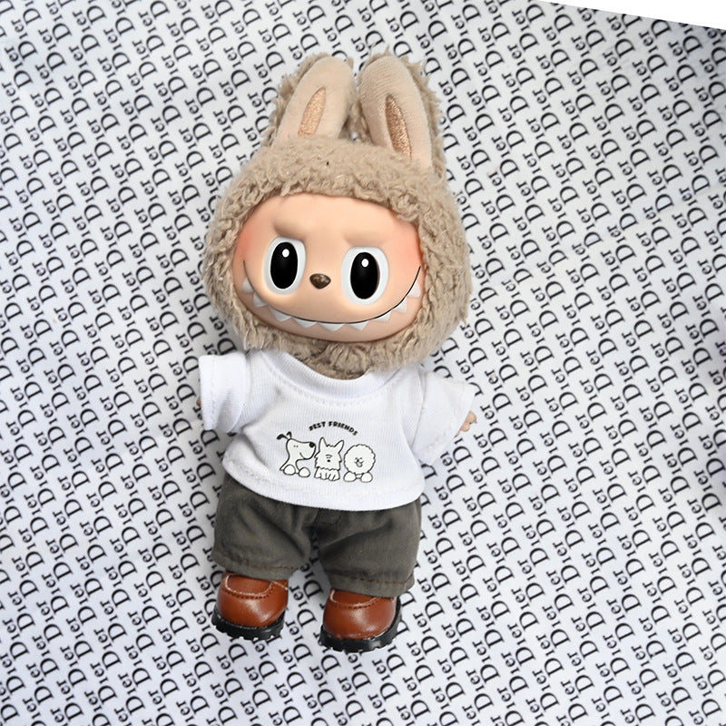 Only clothes] the first and second generation of LA cloth clothes Macaron vinyl toy doll plush pendant doll