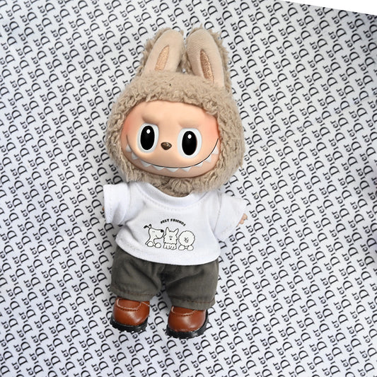 Only clothes] the first and second generation of LA cloth clothes Macaron vinyl toy doll plush pendant doll