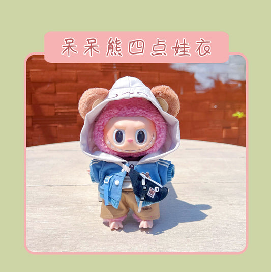 17cm Labubu Doll Clothes & Accessories - Macaron Style