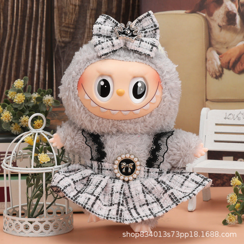 Labubu Doll Clothes - 17cm Skirt Suit for Vinyl Dolls (Multiple Colors)