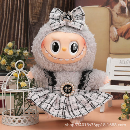 Labubu Doll Clothes - 17cm Skirt Suit for Vinyl Dolls (Multiple Colors)