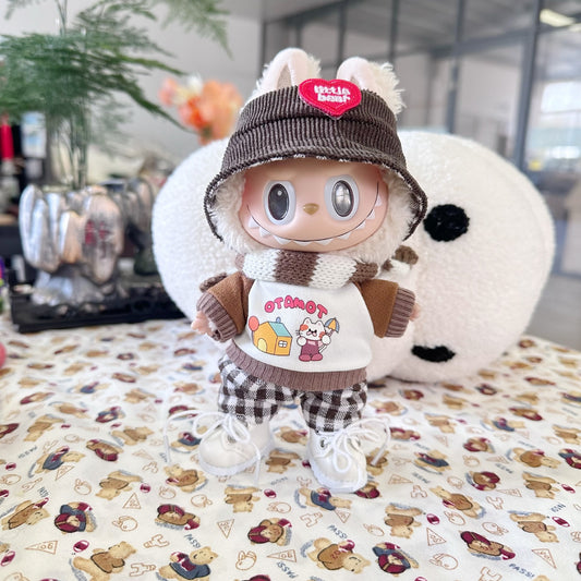 Only clothes] the first and second generation of blind box pull cloth cloth for pendant LABUBU doll clothes happy kitten cafe suit