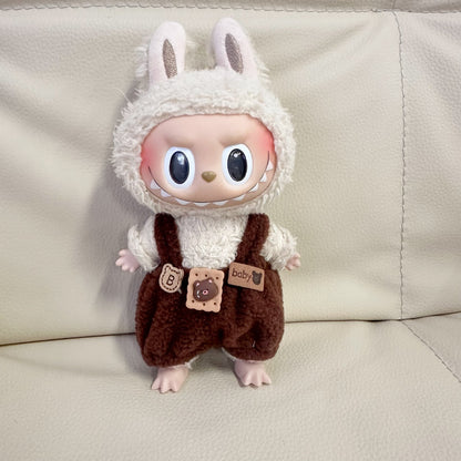 Clothes Only] 17CM Labu Cloth LABUBU Suspenders 15CM Doll Pants Cute