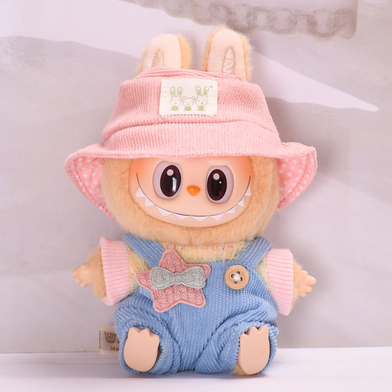 Only clothes] second generation blind box sitting party series Labubu pendant clothes vinyl face cloth baby clothes adorable