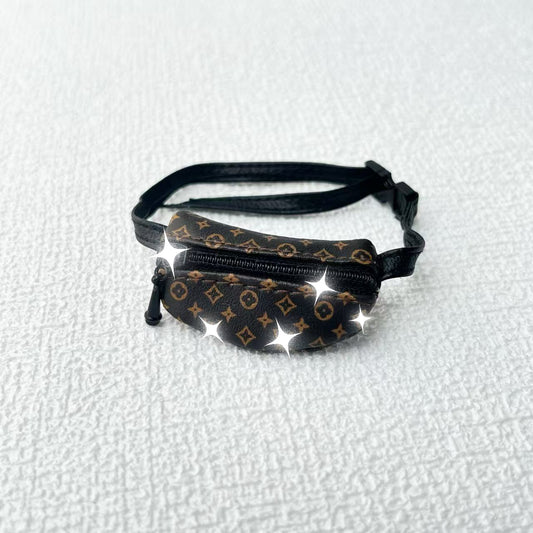 Labubu 17cm Doll Crossbody Bag - Dark Brown & Light Brown