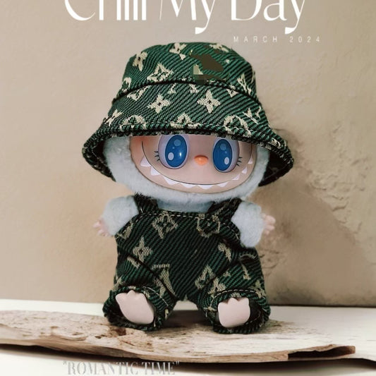 Labubu Doll Outfit Set - 1st & 2nd Gen Clothes (Green, Black, Brown)