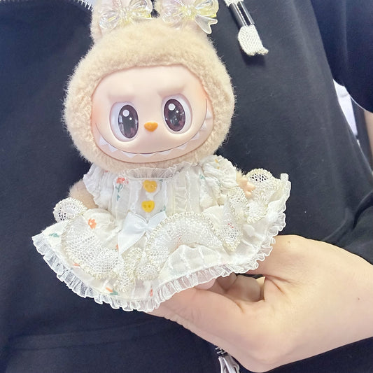 Only clothes] the first and second generation of blind box pull cloth doll clothes LABUBU curling for pretty girls to suit