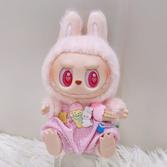 Labubu Doll Summer Ice Cream Overalls Outfit